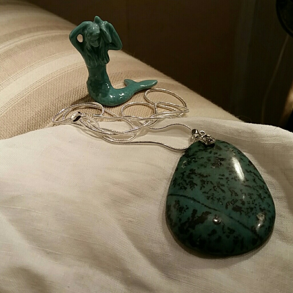African Turquoise 27" necklace